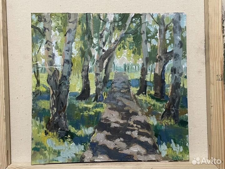 Картина маслом этюд, пейзаж, анималистика, портрет