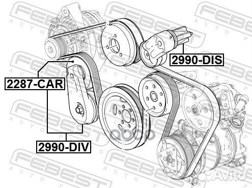 Натяжитель / land rover 3/discovery 3 2005-2009