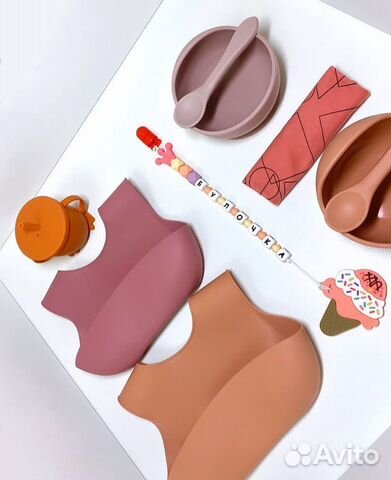 Силиконовая детская посуда