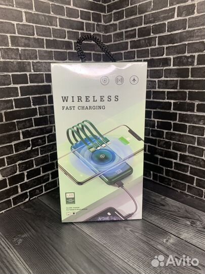Повербанк с беспроводной зарядкой на 10000мАч