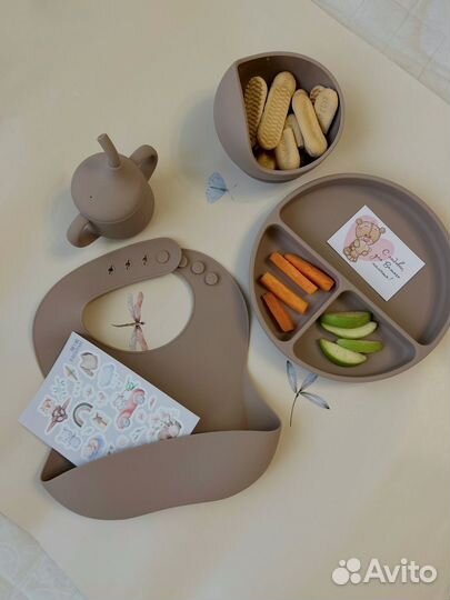 Силиконовая детская посуда