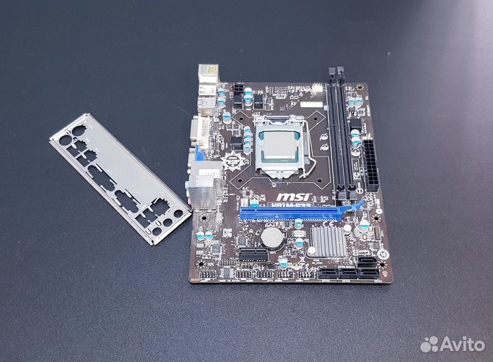 Мат. плата MSI H81M-P33 + Intel Pentium G3250