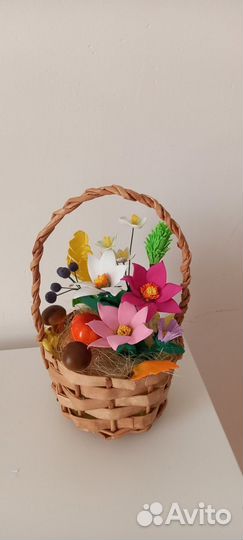 Поделка осенняя в корзинке