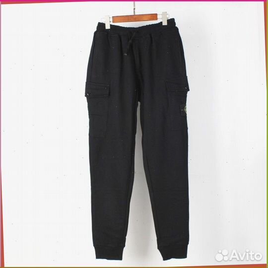 Широкие брюки карго Stone Island (Размеры S - 2XL)