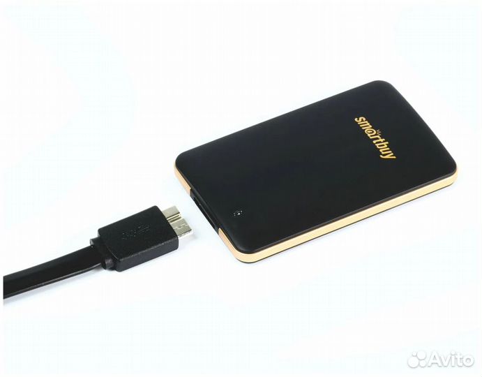 256 гб Внешний SSD SmartBuy S3, USB 3.1 Type-C, че