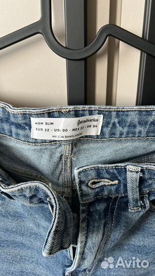 Джинсы stradivarius mom slim