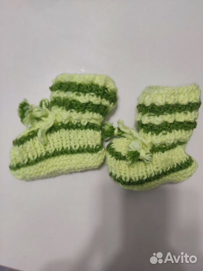 Пинетки вязаные и носки