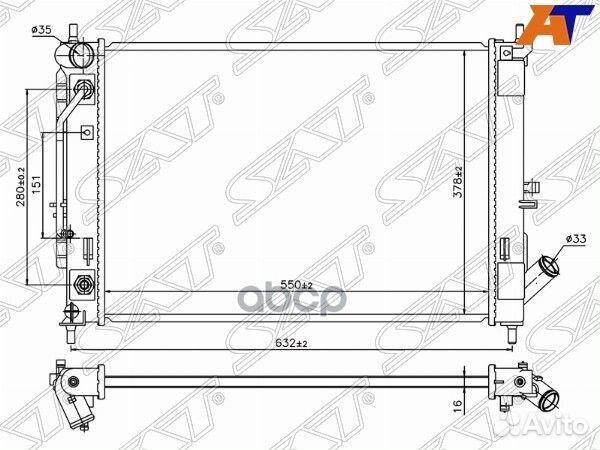 Радиатор Hyundai Creta 15-21 / Elantra 13-20