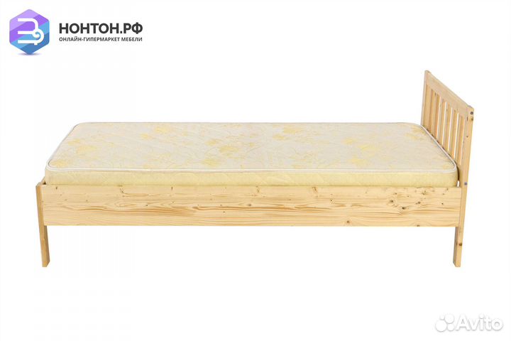 Кровать Массив 0.9 м натуральный