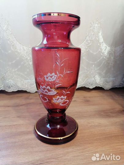 Ваза цветное стекло чехословакия