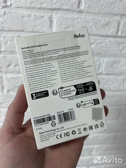 Внешний SSD диск Netac Z9 500гб (NT01Z9-500G-32BK)