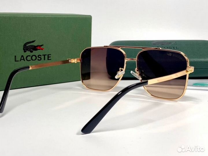 Очки Lacoste aviator золотые