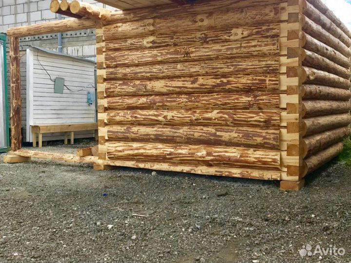 Сруб бани 4/3+3м