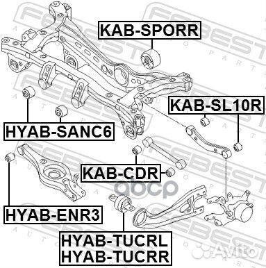 Сайлентблок подушки дифференциала KAB-sporr Febest