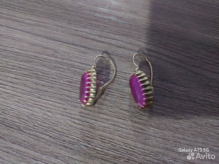Золотые серьги 583 пробы СССР
