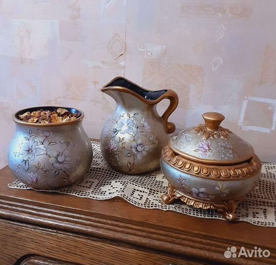 Кувшин, вазон, шкатулка из поликерамики