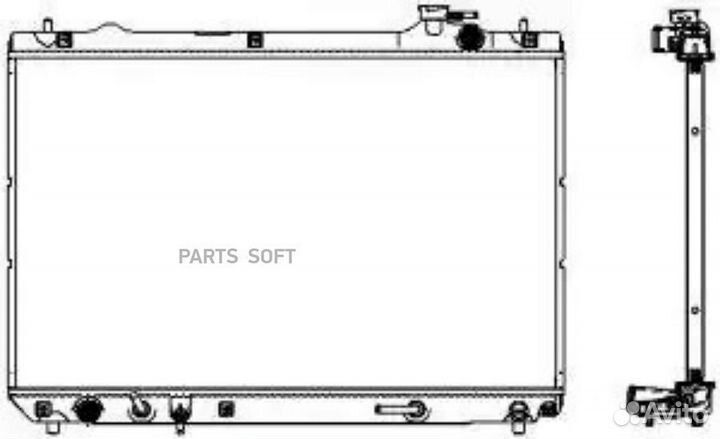 Радиатор toyota Highlander 06/00
