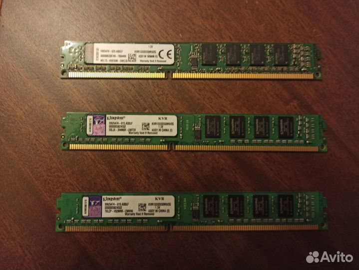 Kingston ddr3 2Gb x 3 шт