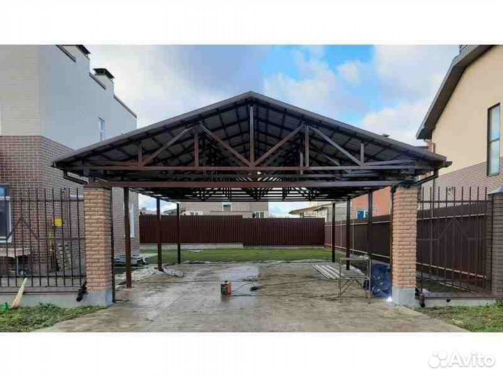 Навес для автомобиля Металлический навес