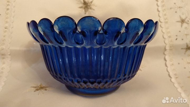 Конфетница, салатник, СССР цветное стекло