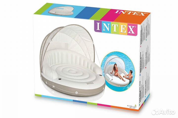 Надувной остров с балдахином