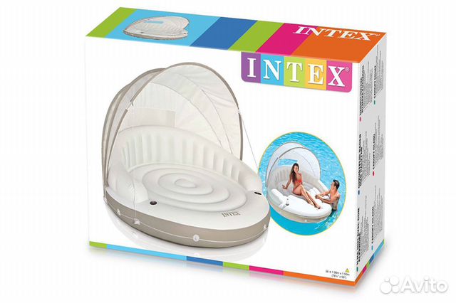 Надувной остров с балдахином