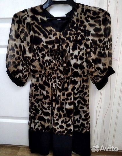 Платье леопардовое