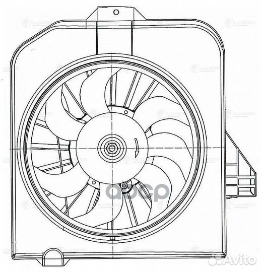 Вентилятор радиатора lfac0348 luzar