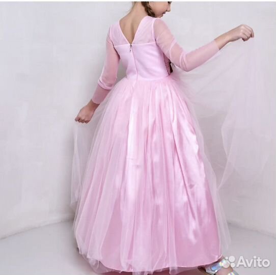 Платье Эльзы 128 розовое