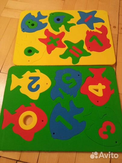 Мозаика и вкладыши рыбки