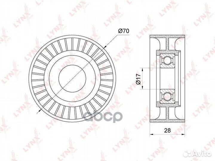 Ролик натяжной приводного ремня PB5181 lynxauto