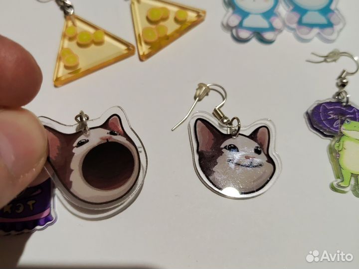 Серьги акриловые