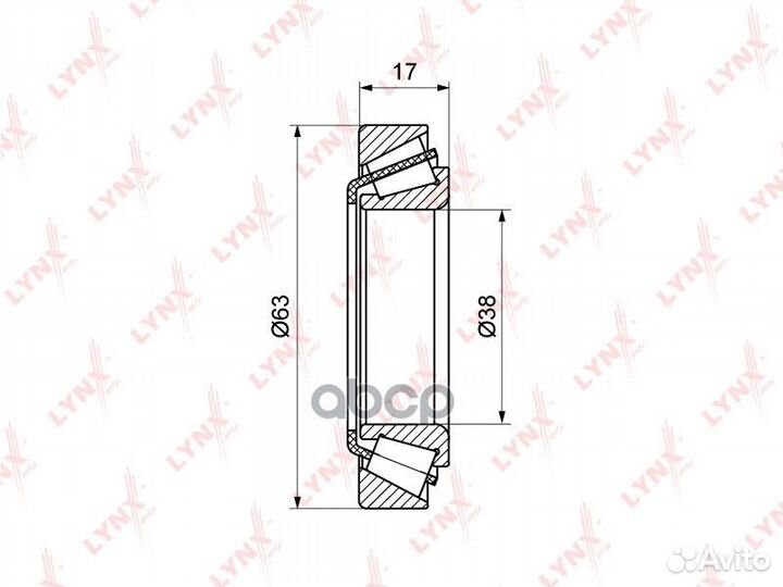 Подшипник ступицы передний KIA Rio 1.3-1.5 00-0