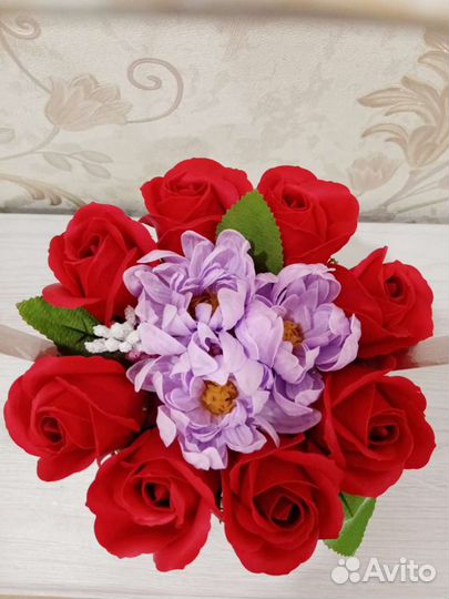 Букет из мыльных цветов