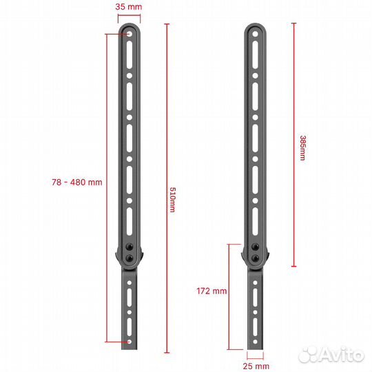 Кронштейн для колонок,саундбара UniTeki SMS1609