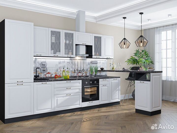 Кухонный гарнитур Ницца 02 - Белый