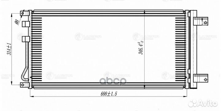 Радиатор кондиц. для а/м SsangYong New Actyon/K