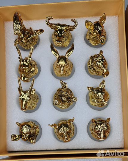 Рюмки стопки перевертыши 12 шт набор звери