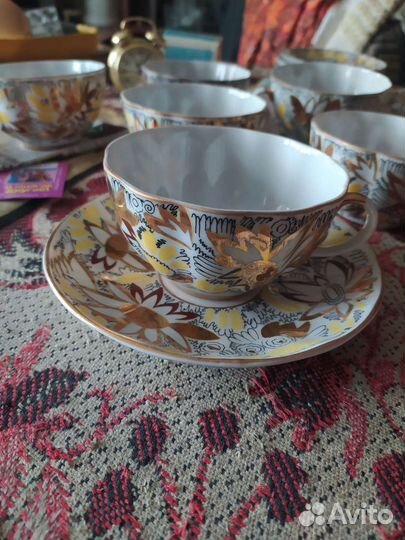 Чайная пара Золотые ромашки СССР