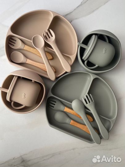 Наборы силиконовой посуды для малыша