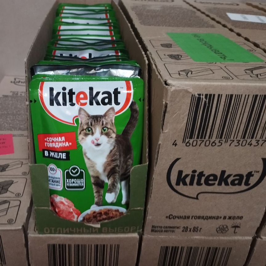 Kitekat, Whiskas, Perfect Fit влажный в блоках