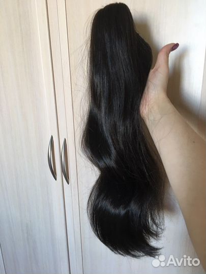 Хвост шиньон на крабе из искусственных волос