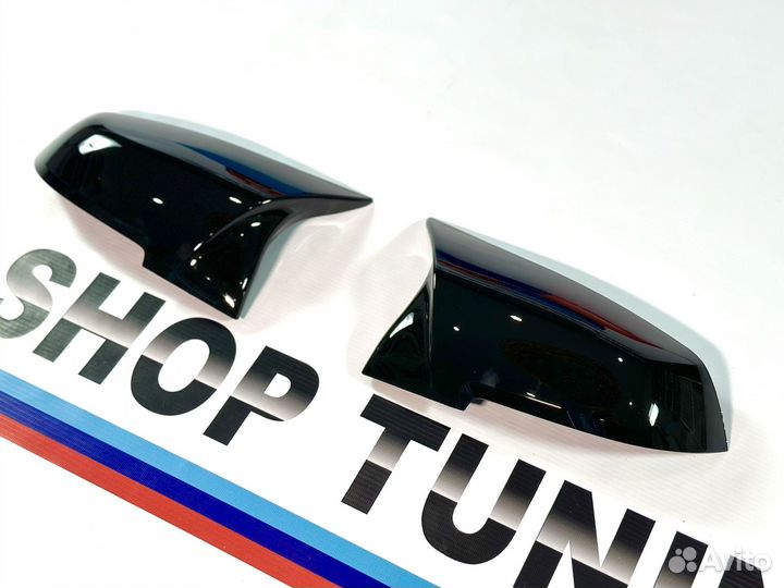 Накладки на зеркала Bmw F30 черный глянец
