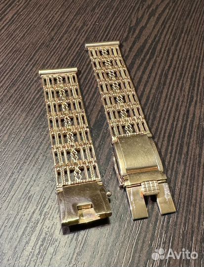 Мужской золотой браслет для часов