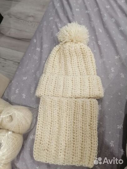 Шапка зимняя детская (на 2-5 лет), ручная работа