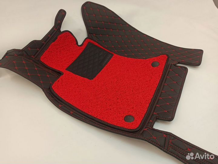 Коврики из эко кожи с бортиками 3 д в салон авто
