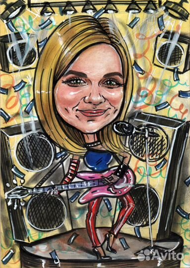 Шарж по фото. Художник - шаржист