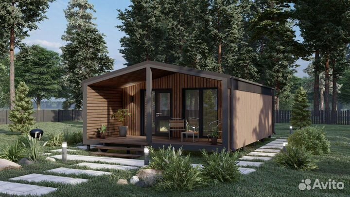 Полностью готовый модульный дом 51м2