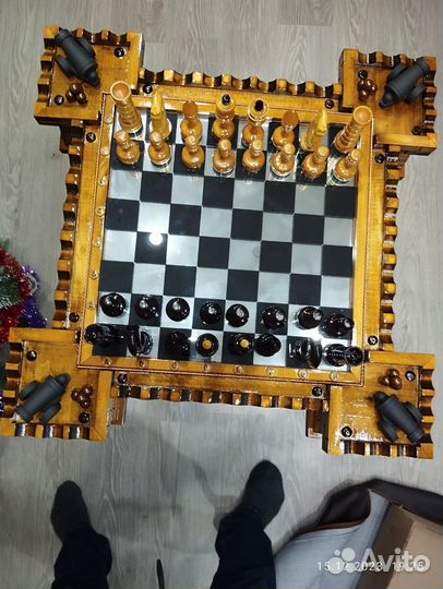 Шахматный стол ручная работа