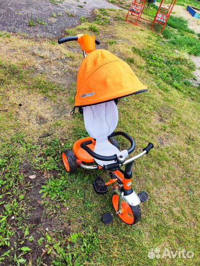 Люксовый 3хколёсный велосипед с родительск. ручкой